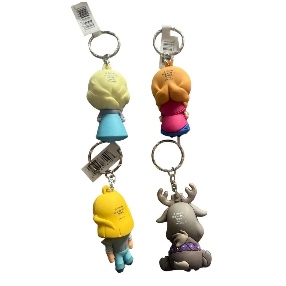 Monogram Frozen Figural Keychain Lot Anna And Elsa Princess Reindeer Lot 4